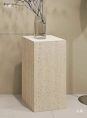 客玄关大理石花架酒店雕罗洞底石座厅立柱摆件展示台10071638地塑