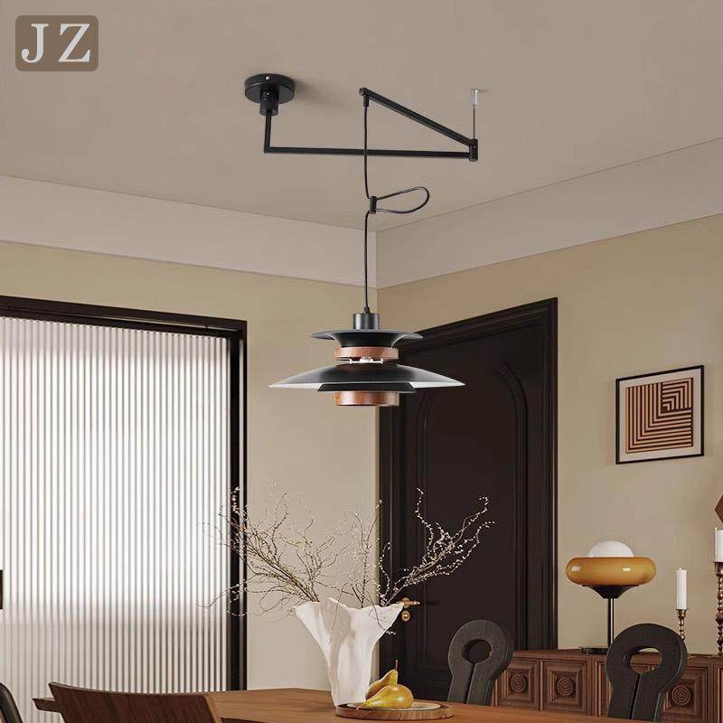 可位中移古风餐厅吊灯木胡桃纹90可移复古位摇臂吧台黑色餐桌护眼,淘宝优惠券,粉丝福利购,淘宝优惠卷