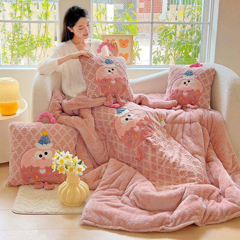 手提抱被欣航家纺曲奇加枕厚冬用两车载办公室午睡秋枕头折叠二合,淘宝优惠券,粉丝福利购,淘宝优惠卷