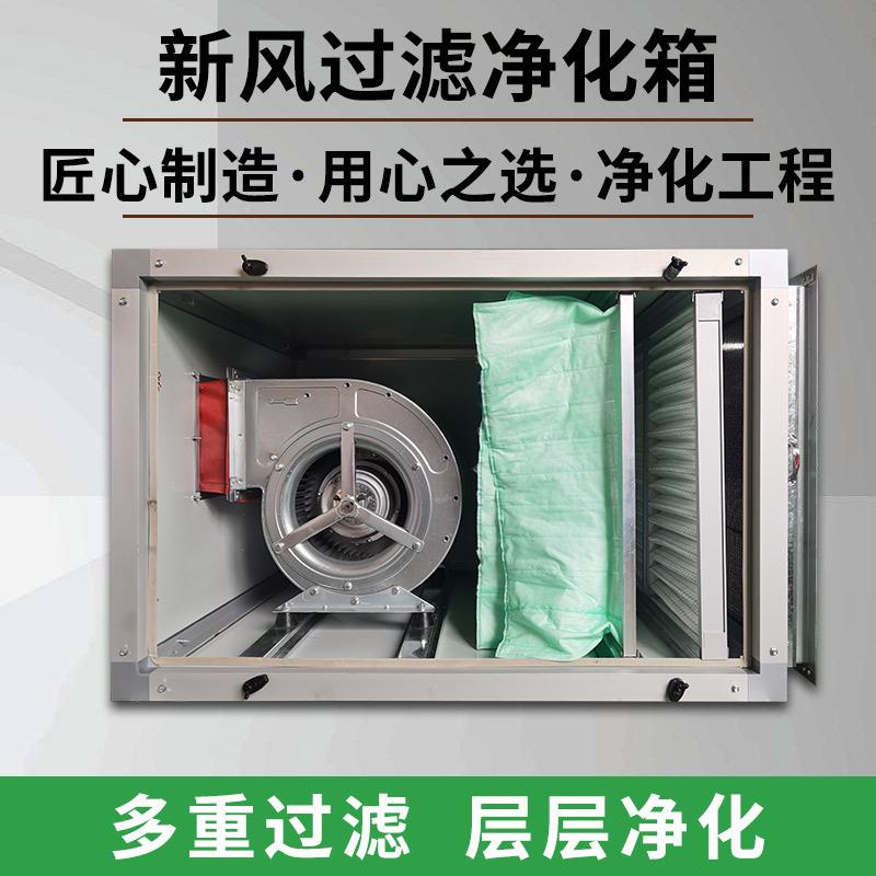 Purification exhaust type chassis, primary efficiency filter box, wind cabinet, new LYM fan system, primary and medium efficiency air purification