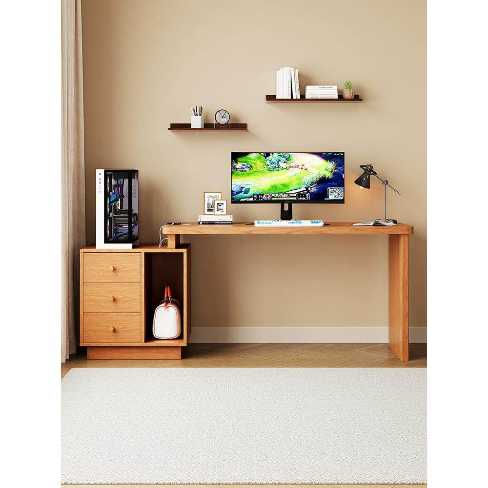 ?现代约实木可伸缩书桌简斗柜一体家床用小户型卧室头脑电桌UXL写,淘宝优惠券,粉丝福利购,淘宝优惠卷