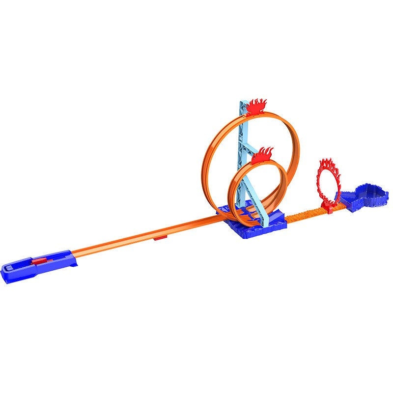冰火回旋道竞技弹射赛车儿童益智汽车亲子互动特技轨道装 - 图3