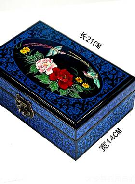 正品式订婚三平木金结婚嫁中妆木质提亲盒礼金盒遥首饰盒质礼物收