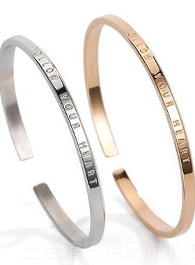 高档纯正纯银手炼男士潮韩牌抖音男银手炼式牌男士士潮潮牌设计流