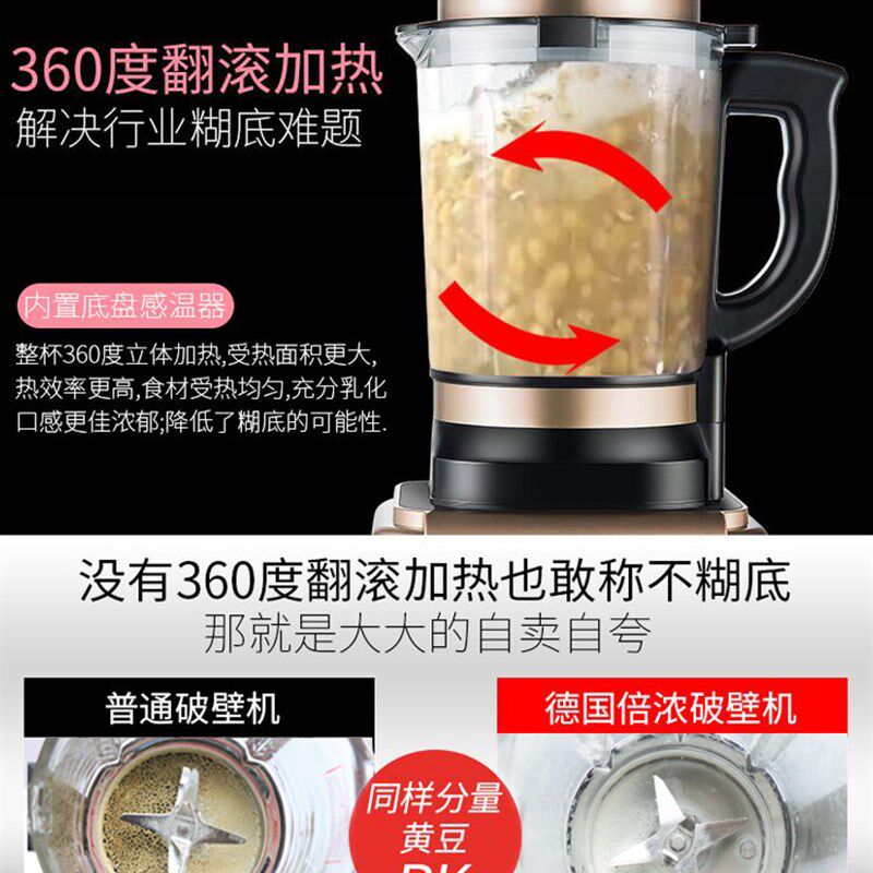 德国格明破壁料理机加热家用全自动多功能辅食豆浆养生机GM--K20 - 图2