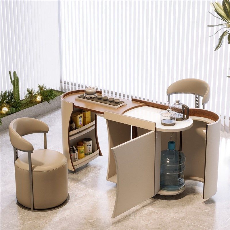 意式移动茶台现代家用自动上水客厅阳台小茶几车烧水壶茶水柜一体,淘宝优惠券,粉丝福利购,淘宝优惠卷