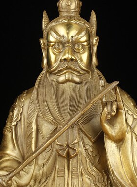 铜张天师铜像摆件张道陵祖师爷神像家居客厅办公室工艺品摆设