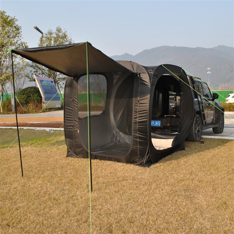 免搭建车尾帐篷,自动车尾弹开帐篷,秒开车尾空调帐篷速开车厢帐篷 - 图2