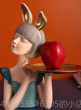 正品时尚女郎摆件家居客厅电视柜办室饰创结婚礼物装饰品轻装意奢