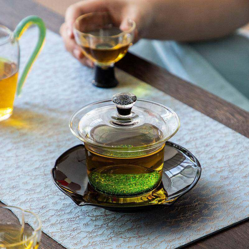 匠不二星空玻璃盖碗耐热玻璃防烫泡茶盖碗手工加厚三才泡茶杯茶具,淘宝优惠券,粉丝福利购,淘宝优惠卷