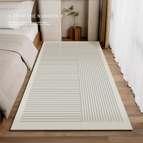 地毯卧室床边仿羊绒2023新款奶油风高级感家用房间地舖防摔地垫子 - 图0