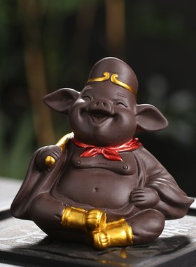 紫砂茶宠西游记四师徒悟空大圣家居摆件茶盘可养精品创意鱼缸造景