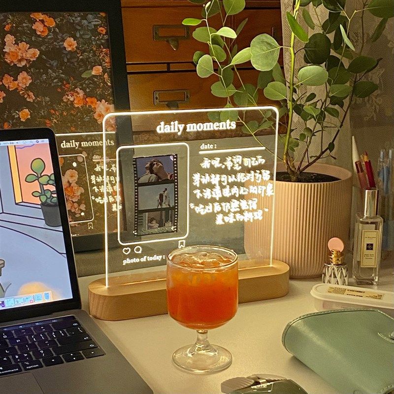 桌面发光立牌台卡展示牌美甲摆摊手写广告牌价目表牌价格牌台牌 - 图0