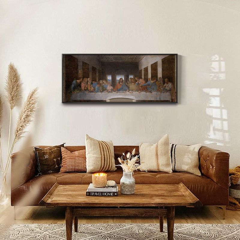 上品印画 达芬奇最后的晚餐 欧式油画办公室书房装饰画挂画框墙画,淘宝优惠券,粉丝福利购,淘宝优惠卷