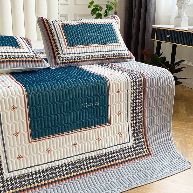 夏季加厚大版数码印花乳胶凉席冰丝三件套单人双人可水洗空调席子,淘宝优惠券,粉丝福利购,淘宝优惠卷