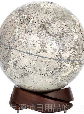 正品微地球客厅书房办公宏室新家语居摆件双手工地球仪居礼物黑胡