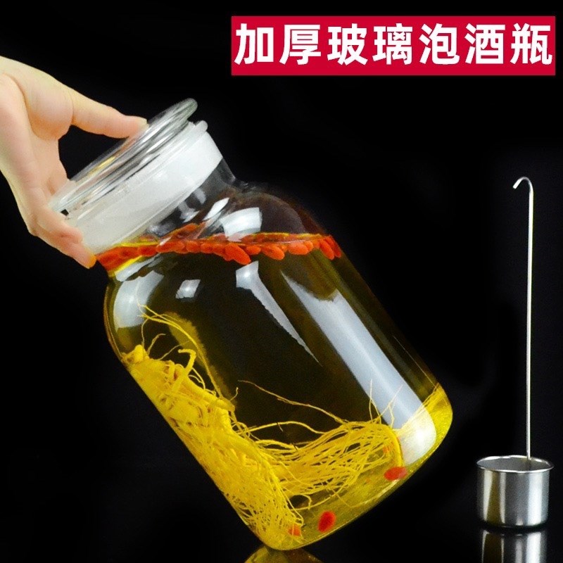 Soaking wine bottle, soaking wine bottle, glass soaking special wine bottle, soaking wine tank, soaking faucet with wine bottle, glass soaking wine ginseng bottle