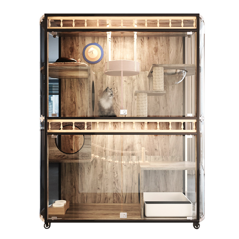 猫别墅全景大型大空间家用猫屋豪华猫咪实木产房柜子猫窝猫笼定制,淘宝优惠券,粉丝福利购,淘宝优惠卷