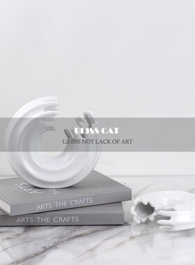 现代创意工艺品摆件简约样板间售楼处家居花瓶花器雕塑软装饰品