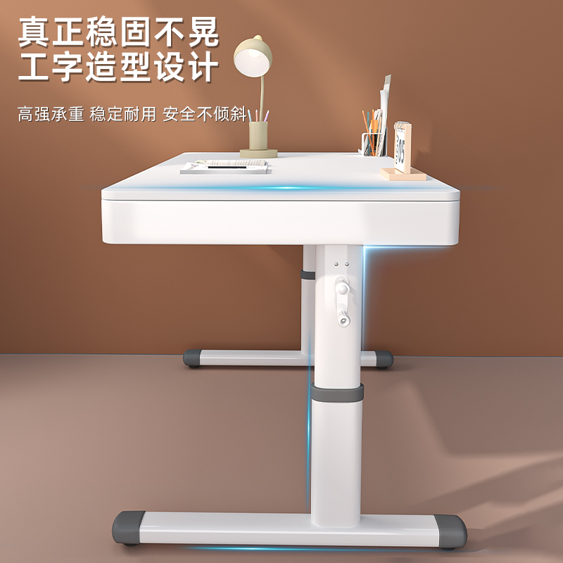 Solid wood children's study table, home children's desk, computer table, simple elementary school desk, liftable table and chair set