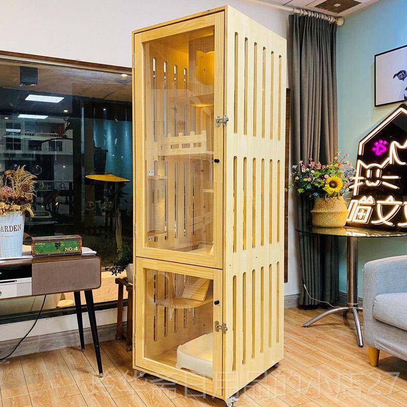 高档生态实猫别防水猫窝酒猫舍猫展示柜木猫墅繁育笼猫店猫床宠物,淘宝优惠券,粉丝福利购,淘宝优惠卷