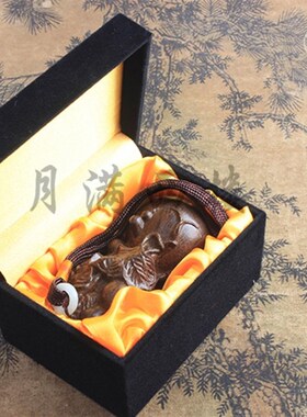 天然越南沉香葫芦摆件 沉香木雕手把件文玩 福禄双全车饰腰挂件