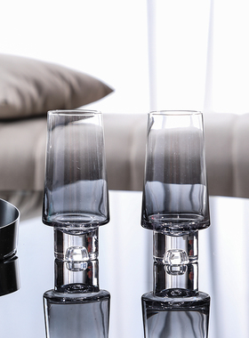 现代简约水晶玻璃酒具酒杯瓶装售楼处餐桌酒柜软装饰品摆件