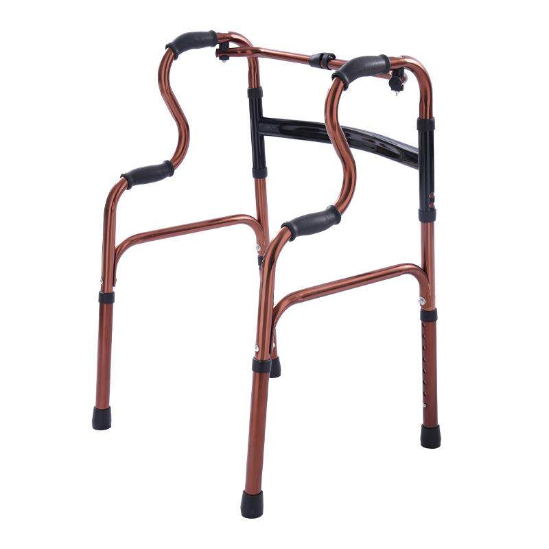 双弯铝合金助行器老人学步手推车蓝色康复助步器加固带轮助行器,淘宝优惠券,粉丝福利购,淘宝优惠卷