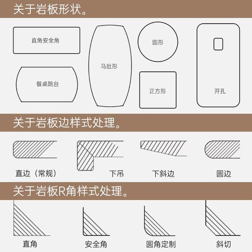 岩板茶几方形桌面板台面定制家用意式大理石餐桌盖板单独板材订制 - 图1