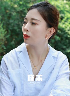 瑾茉S925纯银仿钻铃兰吊坠中式