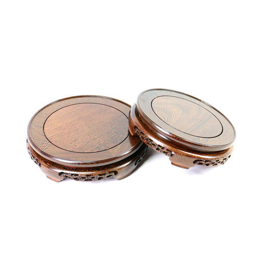 红木盆景底座 实木花瓶底座木雕原木摆件鱼缸工艺品底托鸡翅木 - 图2