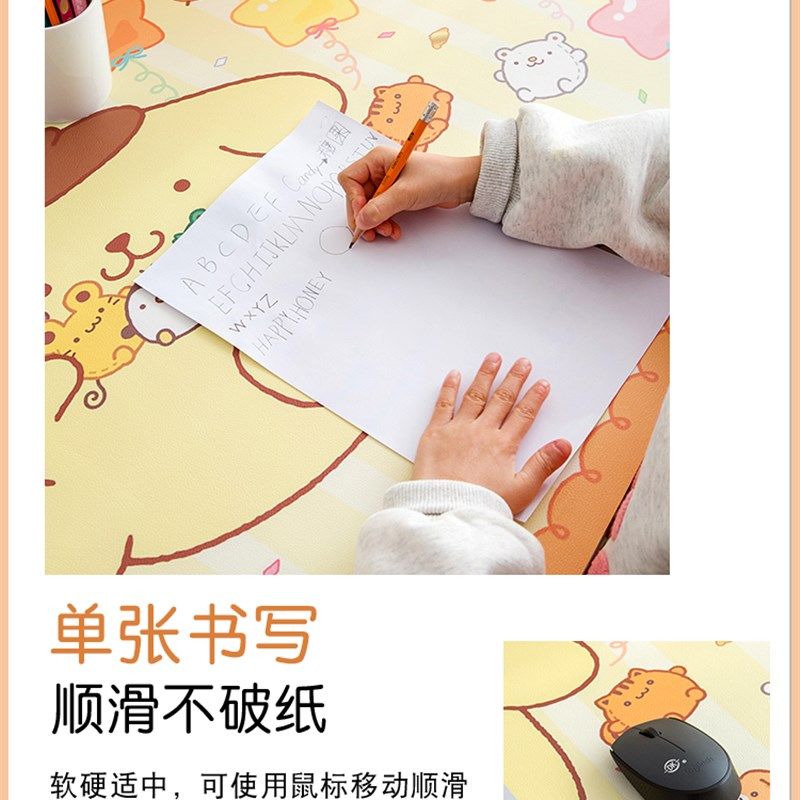 布丁狗书桌垫学生学习桌写字台电脑桌面垫桌布防水免洗皮革垫子,淘宝优惠券,粉丝福利购,淘宝优惠卷