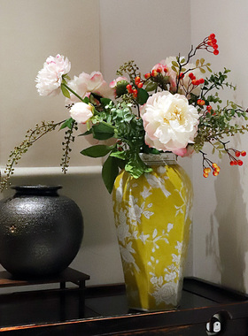 中式陶瓷水培花瓶干燥花花器客厅玄关家居装饰摆件高温青花瓷礼品