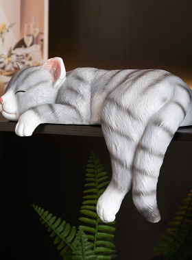 慧心巧聚睡觉猫咪摆件桌面玄关高级感小众办公桌装饰客厅卧室摆设