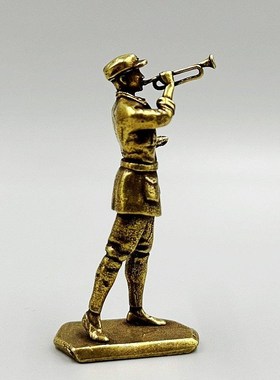 铜红军吹号手长征战士雕像八路军号手集结号抗战主题人物雕塑摆件