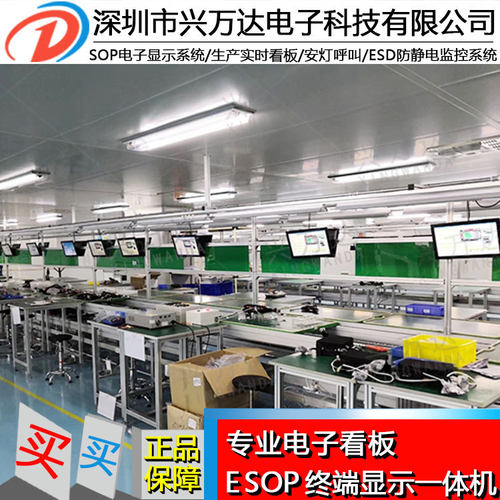 兴万达电子看板系统 液晶电子看板异常安灯呼叫看板电子作业显示 - 图0