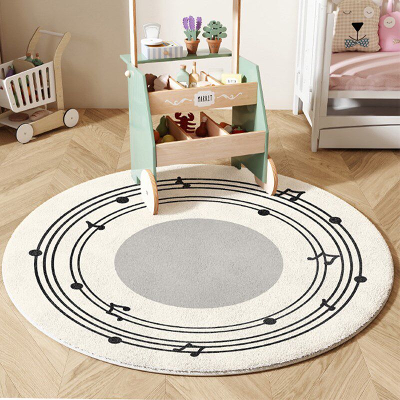 奶油风客厅地毯圆形儿童卧室加厚床边毯沙发茶几毯仿羊绒防滑椅垫,淘宝优惠券,粉丝福利购,淘宝优惠卷