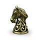 Antique pure brass horse head bell small pendant pendant antique copperware old antique miscellaneous collection old old objects