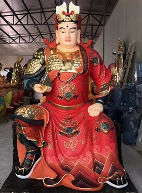 华光大帝神像五显灵官像千里眼顺风耳树脂玻璃钢木雕铸铜工厂店铺