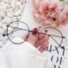 Authentic round ancient metal near-blue vision glasses for women, fashionable prescription radiation-proof glasses, frame protection, men's light-proof goggles