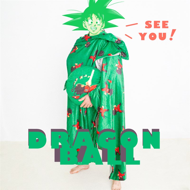 捕梦岛七龙珠悟空抱枕被子两用空调毯车载抱枕毯学生办公室午睡毯 - 图2