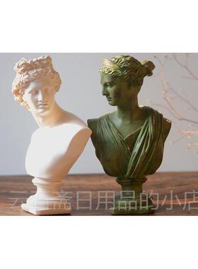 高档纳斯半身雕像塑式人物树脂维太阳神阿波罗爱头像雕摆件欧礼品