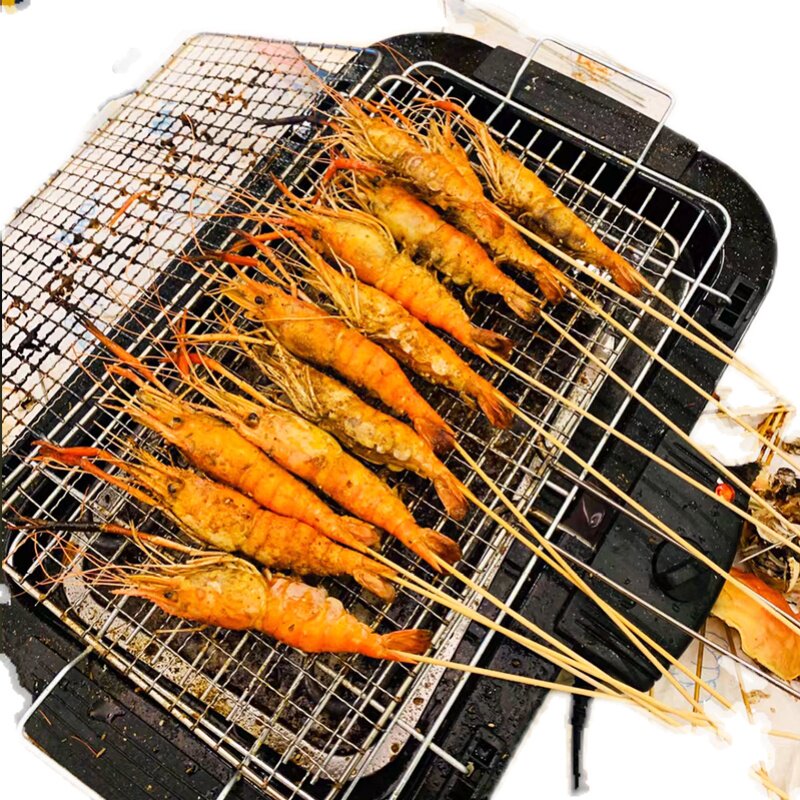Electric barbecue grill smokeless grill electric grill barbecue stove pot rack indoor barbecue skewer machine household barbecue appliances