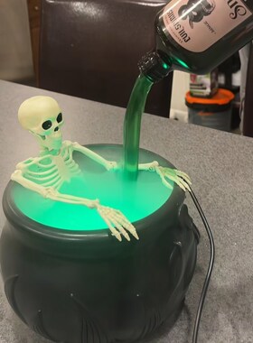 魔法漂浮瓶创意搞怪万圣节摆件骷髅南瓜灯装饰氛围感场景布置道具