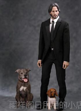 正品JX真K比格幼犬米格鲁犬模型 小型仿人动物玩摆兵件可爱狗潮手