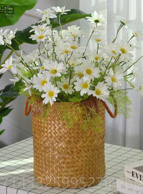高档芈阳 仿装真波斯菊格桑花洋厅甘菊雏菊假花ins饰客小餐桌花艺