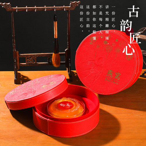 燕窝包装盒礼品盒礼盒红色圆形皮盒圆盒内盒八角盒高档燕窝盒喜庆 - 图2