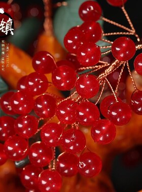 水晶招财宝树家居红玉髓公司乔迁开业结婚喜庆装饰创意礼品摆件