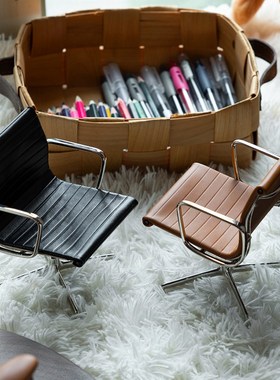 迷你小家具椅子模型6分芭场景道具伊姆斯办公椅样板间艺术装饰品