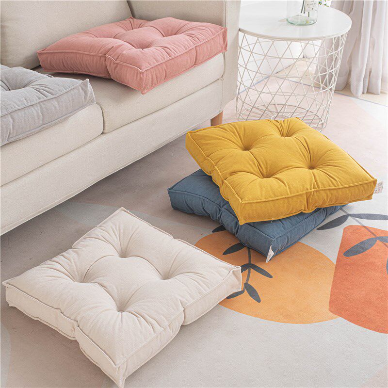 Thick square futon cushion, office seat cushion, living room bay window balcony meditation cushion, sedentary butt cushion